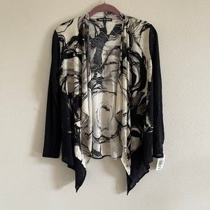 Nwt Aimee D Petites cardigan black multicolored